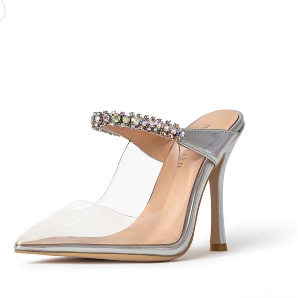 Cult of Coquette Clear Josephine Clear Glass Mule
